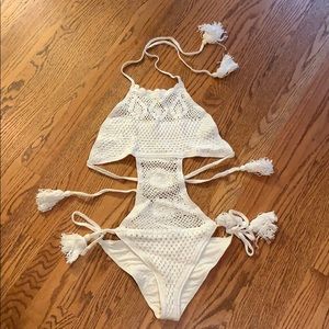 White American Eagle one-piece swimsuit